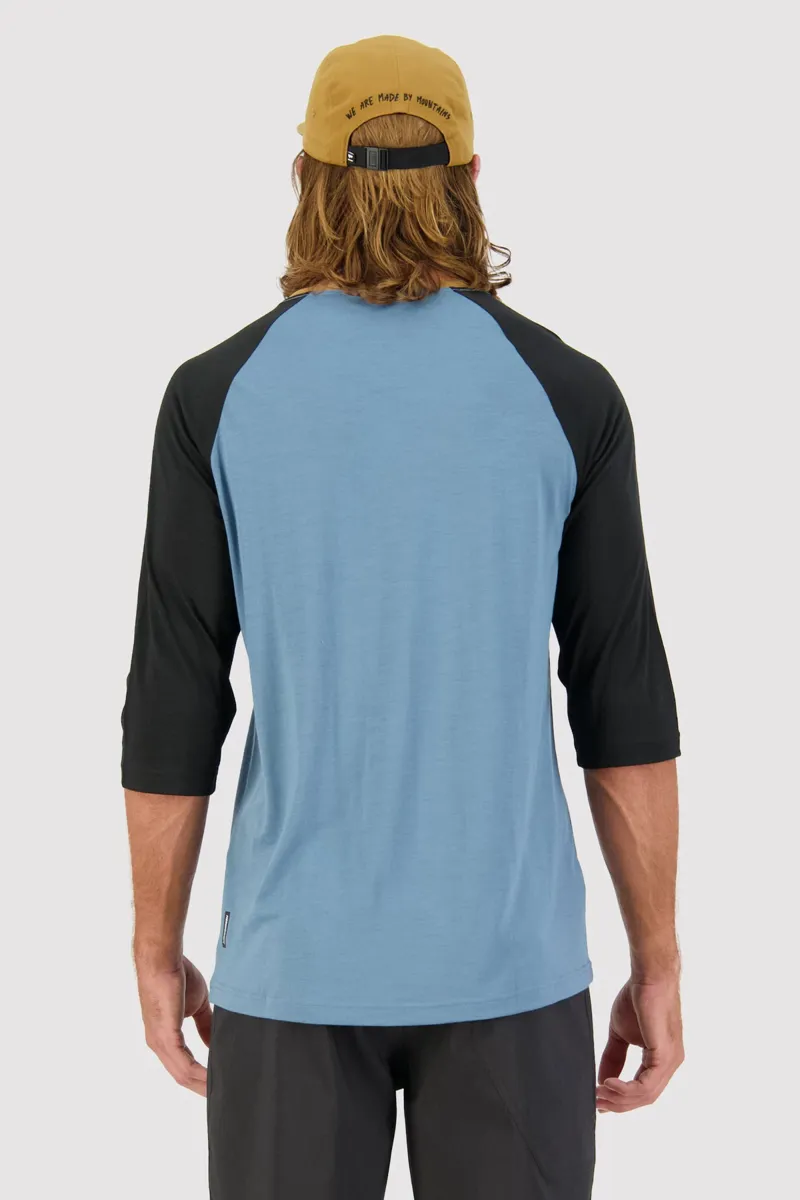 Mons Royale Tarn Merino Shift 3/4 Jersey Blue Slate/Black-2